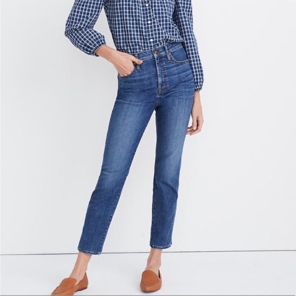 NWT Madewell Stovepipe Blue Jeans Antoine Wash AJ204 Classic Denim